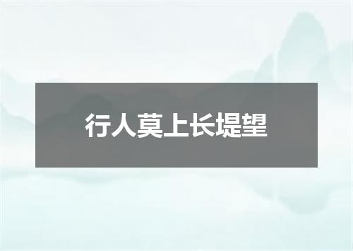 行人莫上长堤望