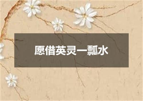 愿借英灵一瓢水