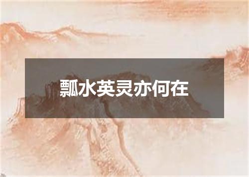 瓢水英灵亦何在