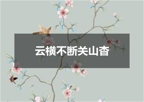 云横不断关山杳