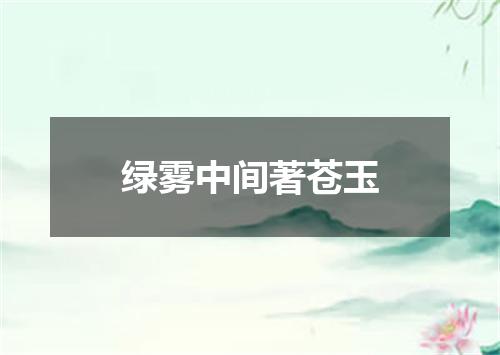 绿雾中间著苍玉