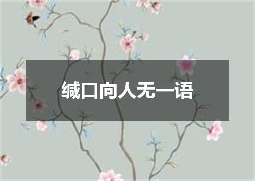 缄口向人无一语