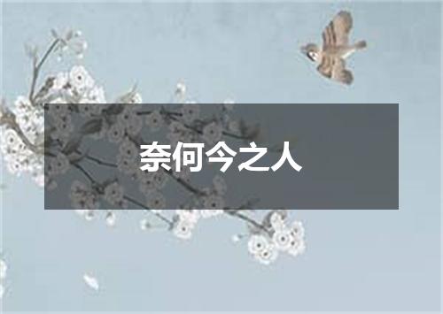 奈何今之人