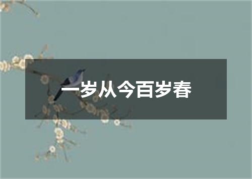 一岁从今百岁春