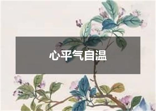 心平气自温