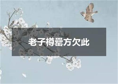 老子樽罍方欠此