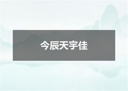 今辰天宇佳