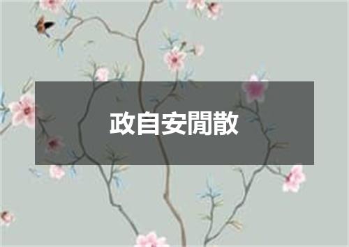 政自安閒散