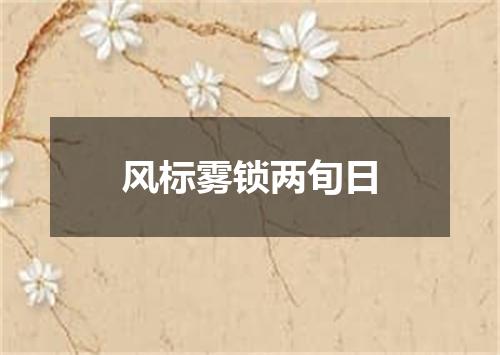 风标雾锁两旬日