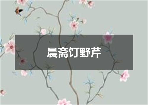 晨斋饤野芹