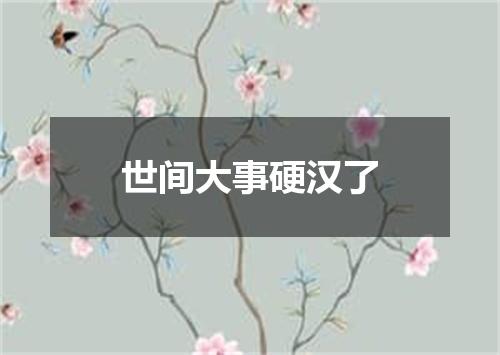 世间大事硬汉了