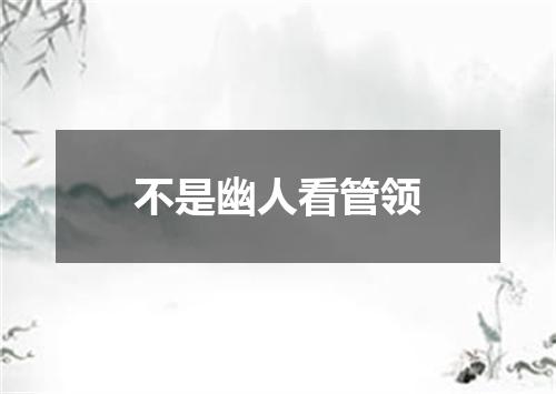不是幽人看管领
