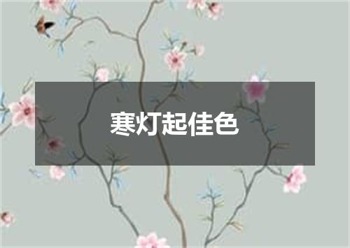 寒灯起佳色