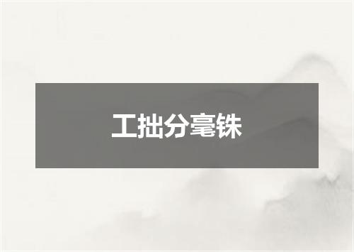 工拙分毫铢