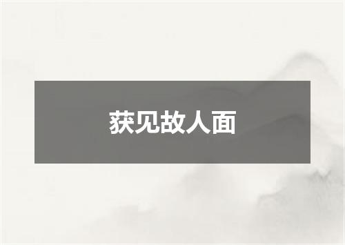 获见故人面