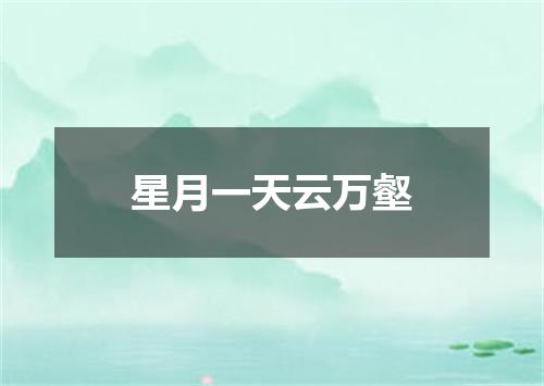 星月一天云万壑