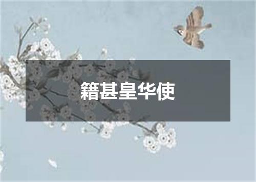 籍甚皇华使