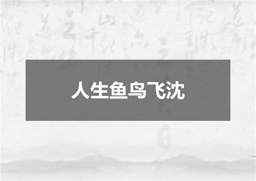 人生鱼鸟飞沈