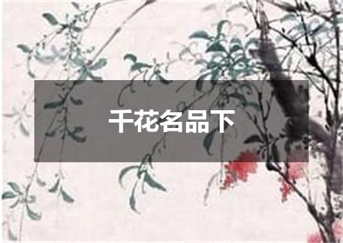 千花名品下
