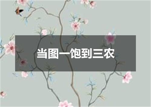 当图一饱到三农