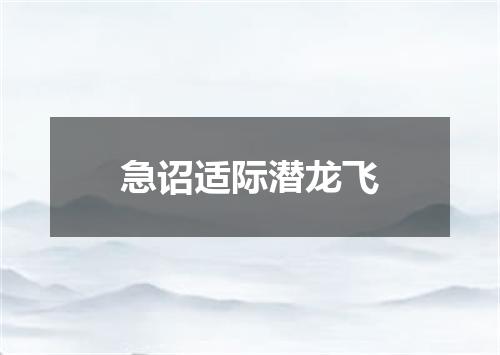 急诏适际潜龙飞