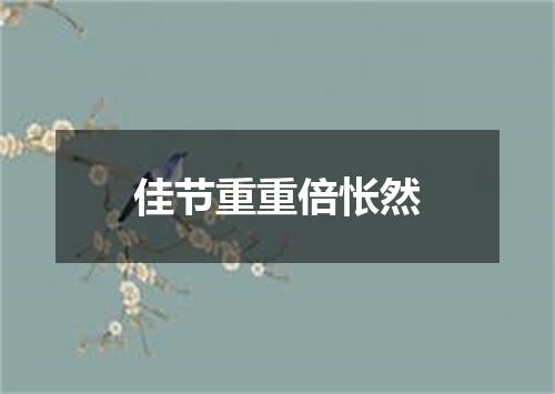 佳节重重倍怅然