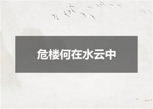 危楼何在水云中