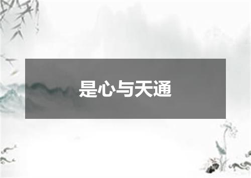 是心与天通