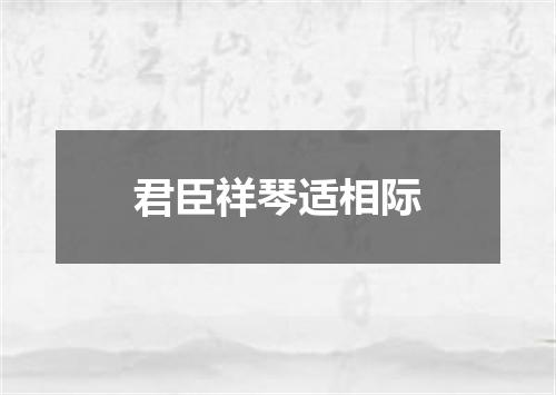 君臣祥琴适相际