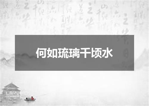 何如琉璃千顷水