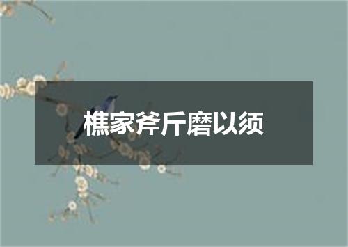樵家斧斤磨以须