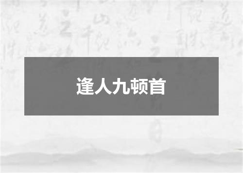 逢人九顿首