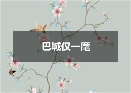 巴城仅一麾