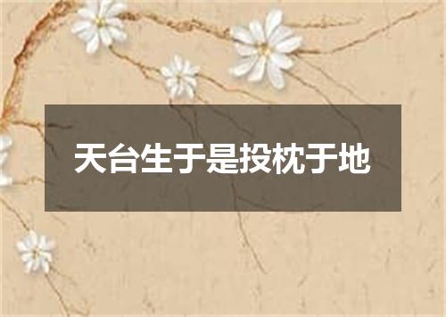 天台生于是投枕于地