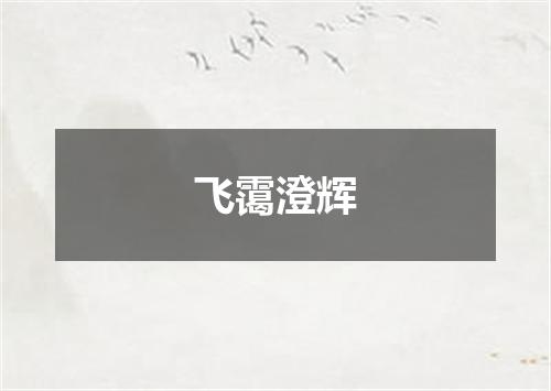 飞霭澄辉