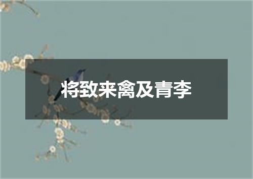 将致来禽及青李