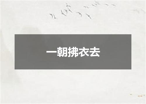 一朝拂衣去
