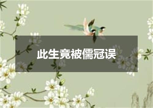 此生竟被儒冠误
