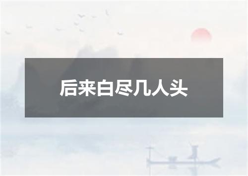 后来白尽几人头