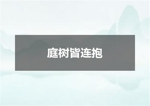 庭树皆连抱