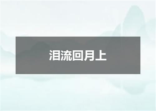 泪流回月上