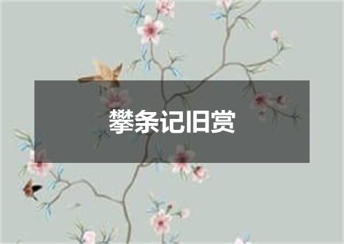 攀条记旧赏