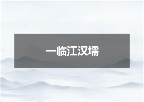 一临江汉壖