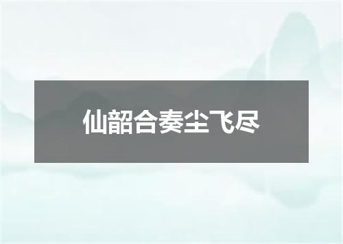 仙韶合奏尘飞尽