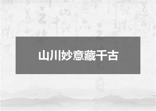 山川妙意藏千古