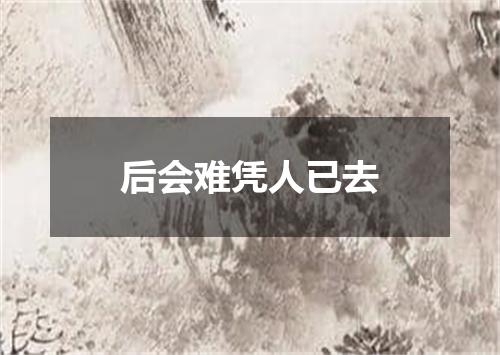 后会难凭人已去