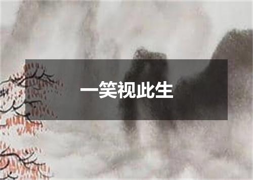 一笑视此生