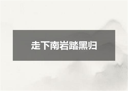 走下南岩踏黑归
