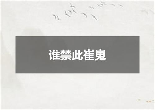 谁禁此崔嵬