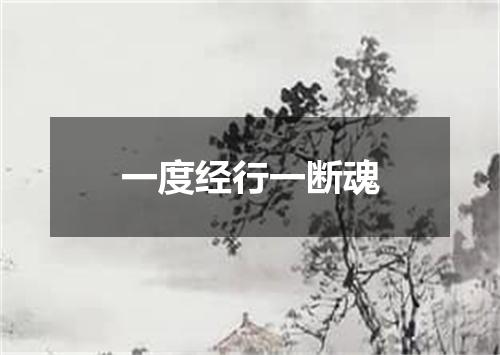 一度经行一断魂